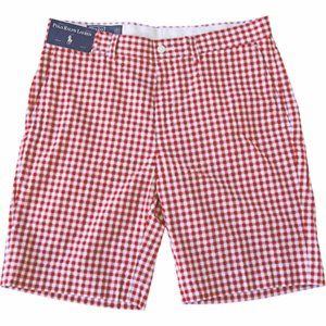 NEW Polo Ralph Lauren Gingham Shorts!  Red & White Check  Suffield Style  Cotton